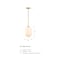 Designers Fountain Noor 60 Watt 1-Light Brushed Gold Modern Pendant Light with Etched Opal Glass Shade D324M-8P-BG - alternate 3